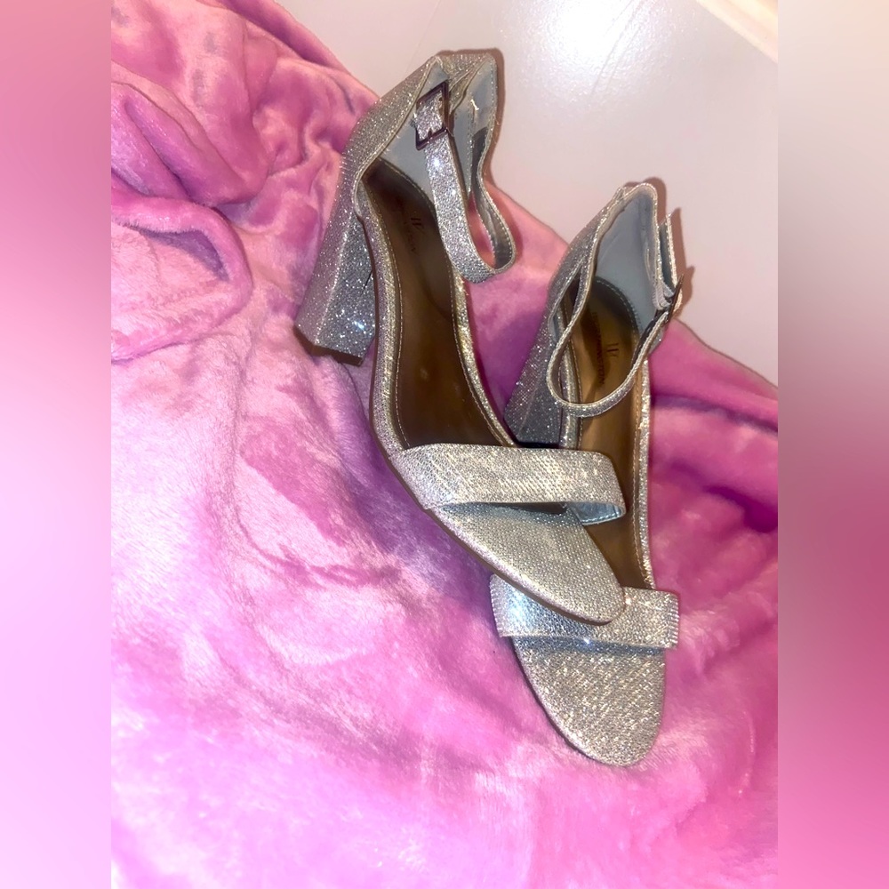Worthington Sparkly Silver Heels size 7.5
